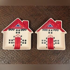 Set of 2 WORLD MARKET Nordic House 8x8” Salad Plate / Serving Dish - Retired